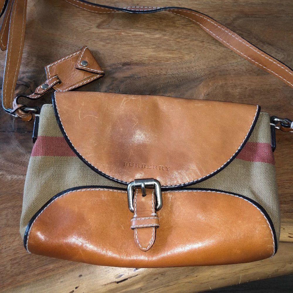 Burberry Canvas House Check Crossbody Small